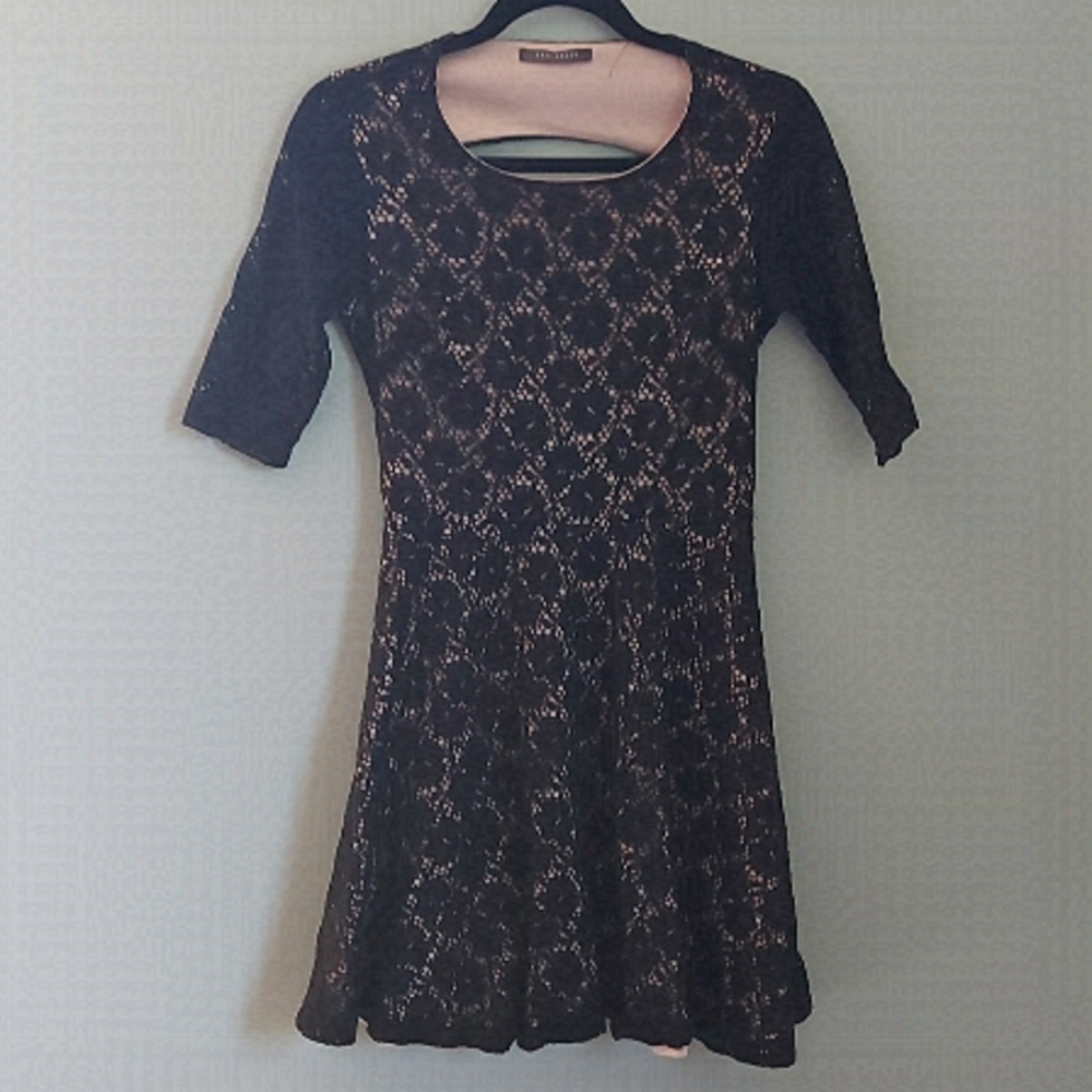 Suzy sheer black lace dress christmas party dress